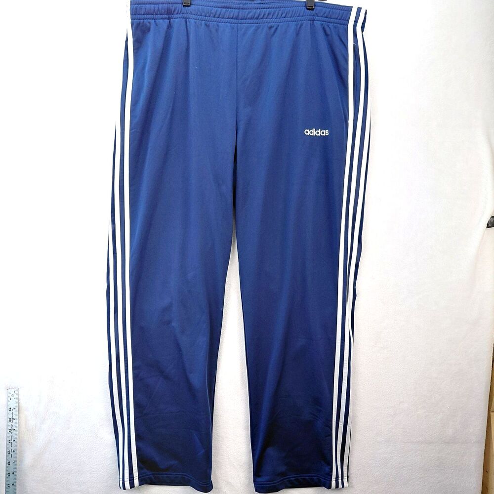 VTG ADIDAS Track Pants Men 2XL Blue Original Firebird Trefoil 3 Stripe Sweatpant